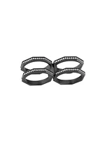 Luminescence Black Rhodium-Plate & Diamond Hypernova Two-Finger Ring