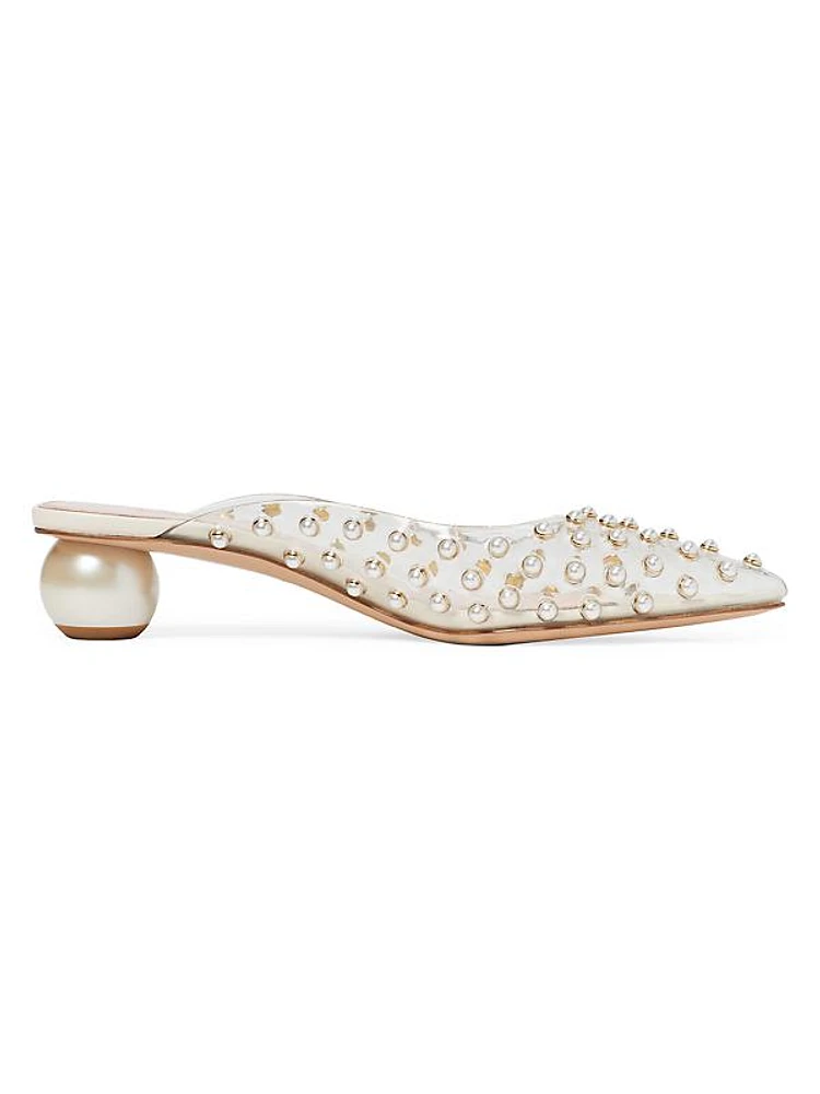 Honor Faux Pearl-Embellished Mules