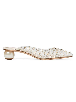 Honor Faux Pearl-Embellished Mules