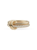 Virgo 18K Yellow Gold & 1.2 TCW Diamond Double-Band Ring