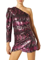 Nova One-Shoulder Sequin Minidress