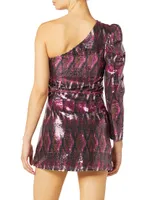 Nova One-Shoulder Sequin Minidress