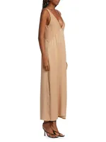 V-Neck Silk Gown