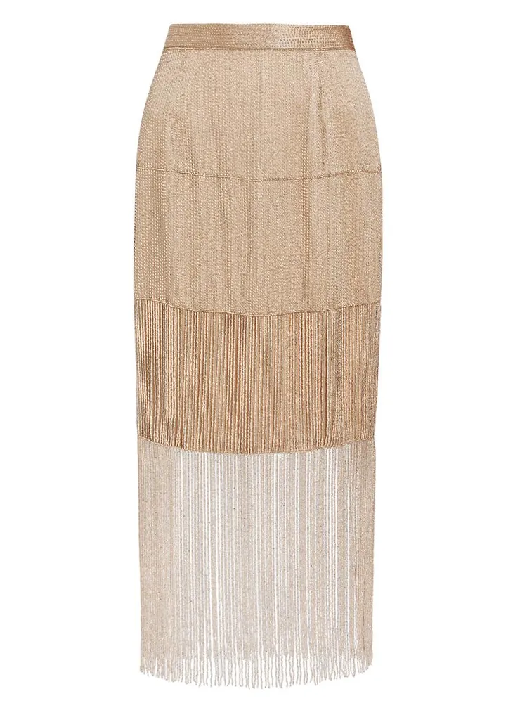 Paltrow Beaded Midi-Skirt