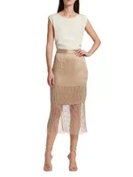 Paltrow Beaded Midi-Skirt