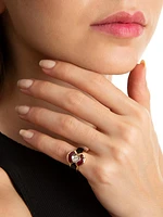 Reflection 14K Gold, Diamond & Ruby Ring