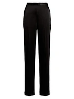 Straight Flat-Front Pants