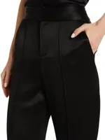 Dylan Silk High-Waisted Wide-Leg Pants