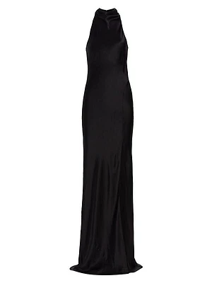 Stanford Silk Side-Slit Gown