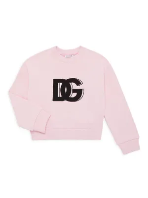 Little Girl's & 'D&G' Crewneck Sweatshirt