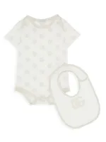 Baby's Logo 2-Piece Bodysuit & Bib Set