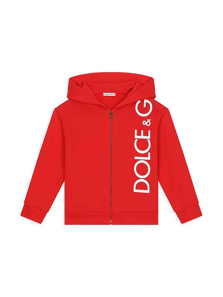 Little Kid's & Logo Zip-Up Hoodie