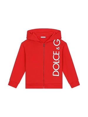 Little Kid's & Logo Zip-Up Hoodie