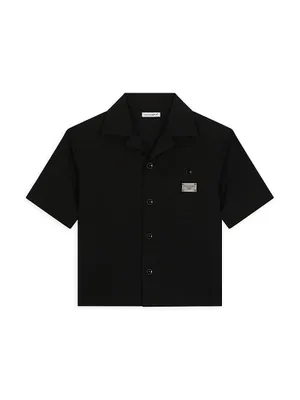 Little Kid's & Kid's Logo-Detailed Shirt