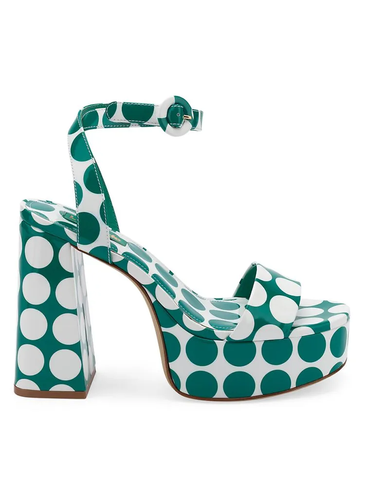 Dolly Polka Dot Patent Leather Platform Sandals