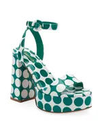 Dolly Polka Dot Patent Leather Platform Sandals