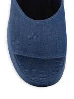 Wanda Denim Platform Mules