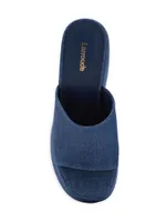 Wanda Denim Platform Mules