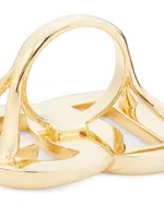 Goldtone Monogram Ring