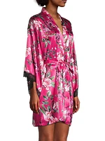 Felicity Satin Floral Robe