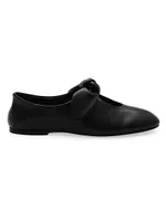 Bow Leather Flats