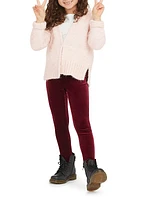 Little Girl's & Girl's Velvet Leggings