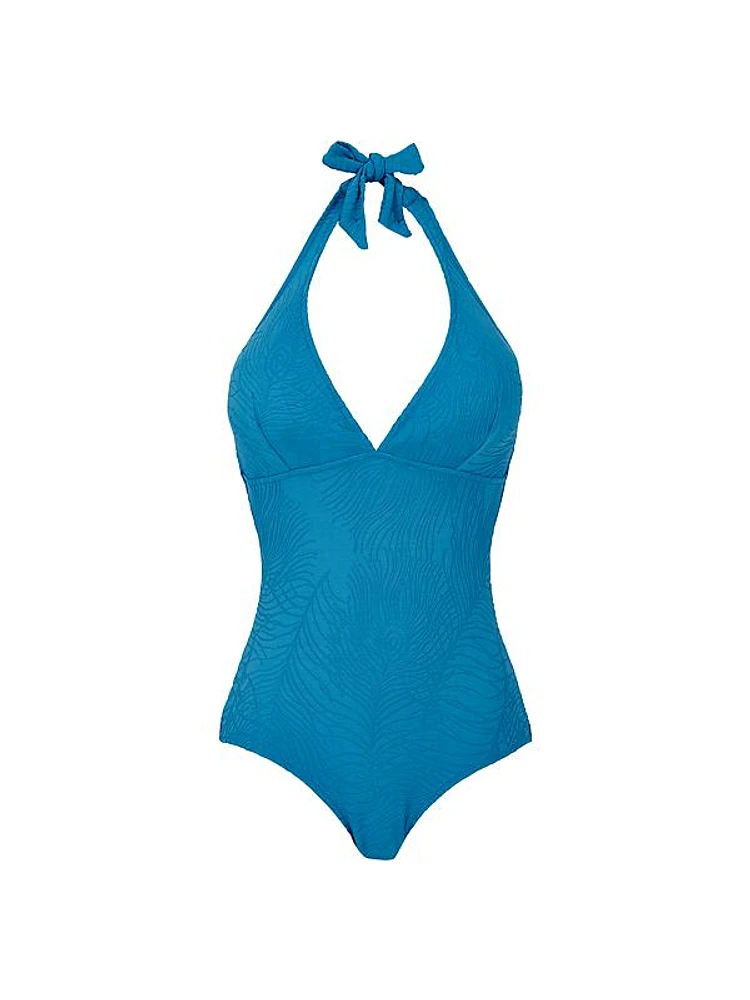 Jacquard Plumes One-Piece Swimsuit