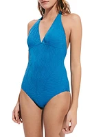 Jacquard Plumes One-Piece Swimsuit