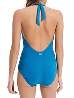 Jacquard Plumes One-Piece Swimsuit