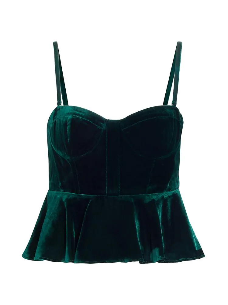 Colette Velvet Bustier Top