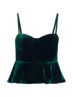 Colette Velvet Bustier Top