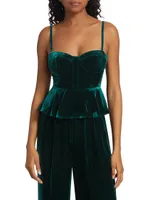 Colette Velvet Bustier Top