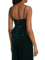 Colette Velvet Bustier Top