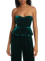 Colette Velvet Bustier Top