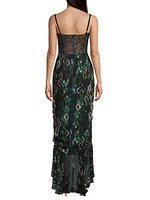 Senorita Ruffle Trim Gown