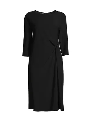 Side-Twist Shift Dress