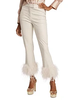 Pagetta Feather-Hem Crop Pants