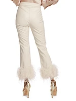 Pagetta Feather-Hem Crop Pants