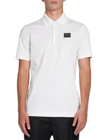 Metal Plaque Piquet Polo Shirt