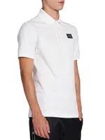 Metal Plaque Piquet Polo Shirt