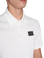 Metal Plaque Piquet Polo Shirt