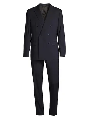 Double-Breasted Stretch-Wool Suit