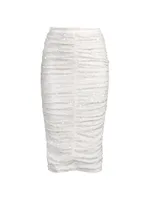 Estrella Sequin Ruched Pencil Skirt