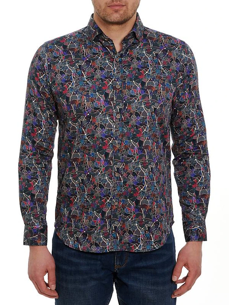 Ashbourne Printed Button-Up Shirt