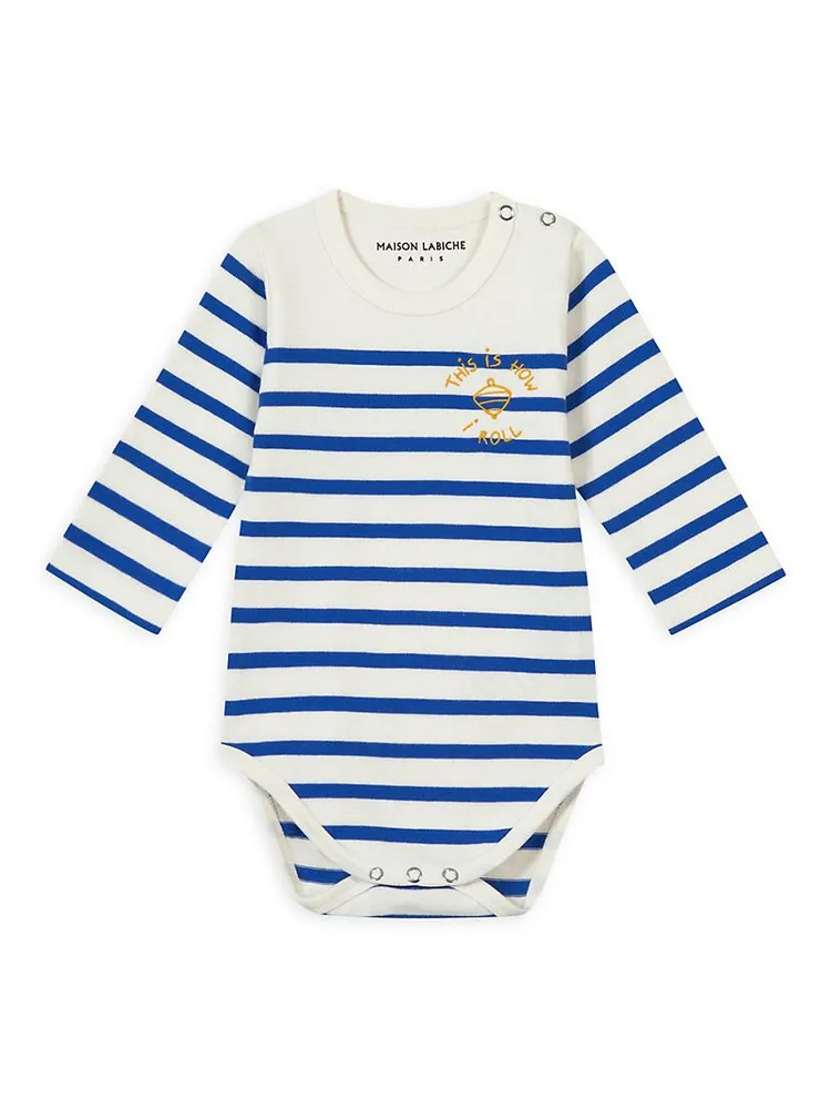 Baby's This Is How You Roll Striped Long-Sleeve Bodysuit
