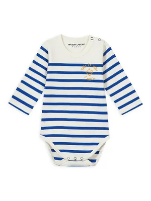 Baby's This Is How You Roll Striped Long-Sleeve Bodysuit