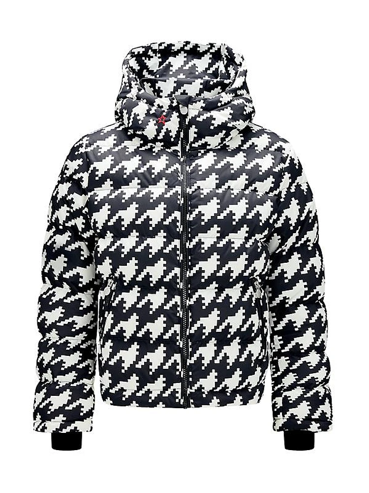 Polar Houndstooth Down Puffer Jacket