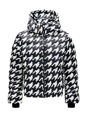 Polar Houndstooth Down Puffer Jacket