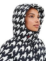 Polar Houndstooth Down Puffer Jacket