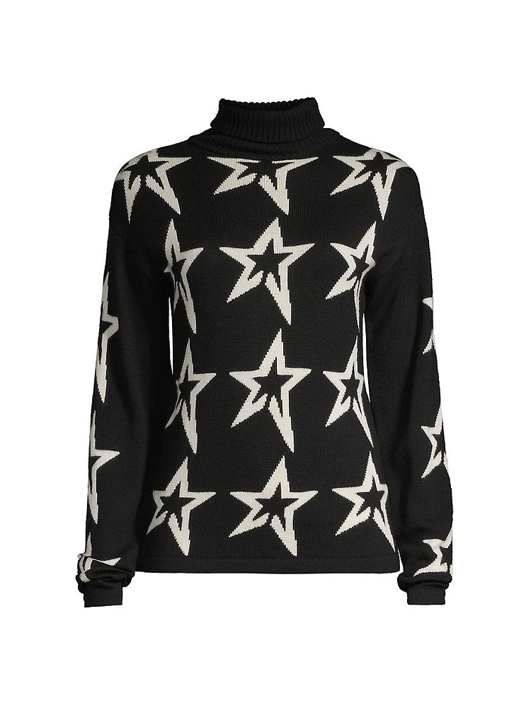 Star Dust Wool Turtleneck Sweater